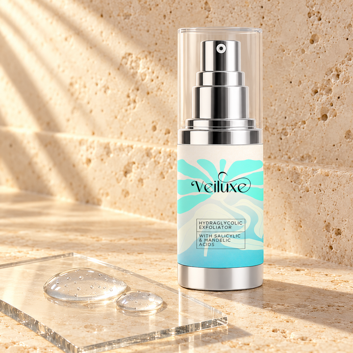 Veiluxe HydraGlycolic Exfoliator, how to use, step 1
