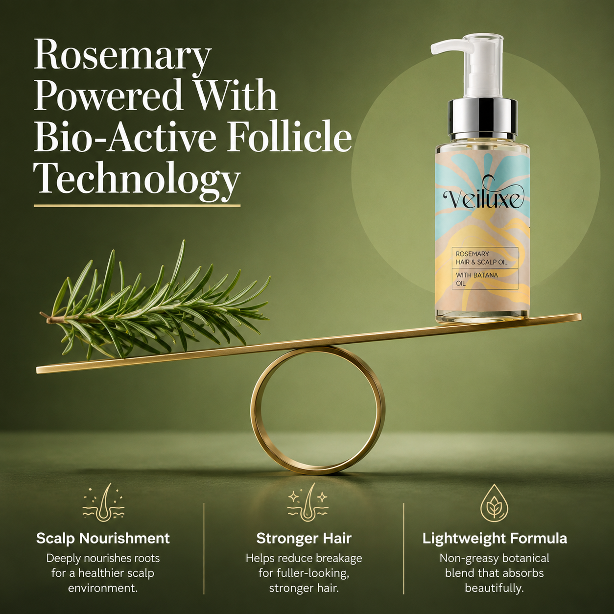 Rosemary Hair & Scalp Oil With Batana Oil