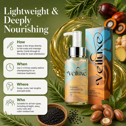 Rosemary Hair & Scalp Oil With Batana Oil