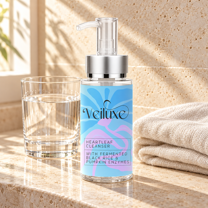 Veiluxe Heartleaf Cleanser, how to use, step 3