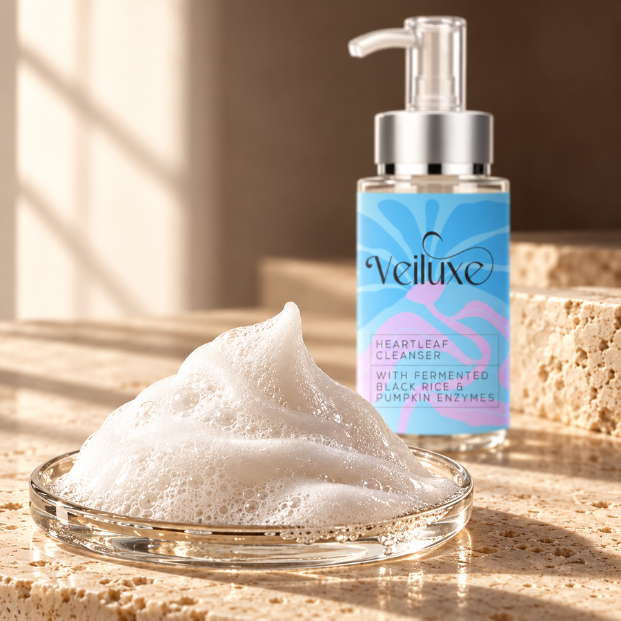 Veiluxe Heartleaf Cleanser, texture close-up