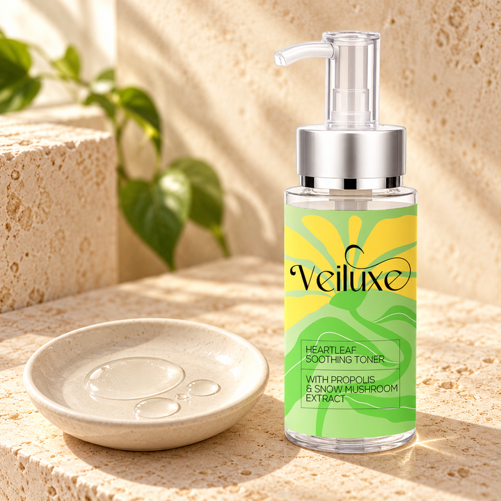 Veiluxe Heartleaf Soothing Toner, how to use, step 1