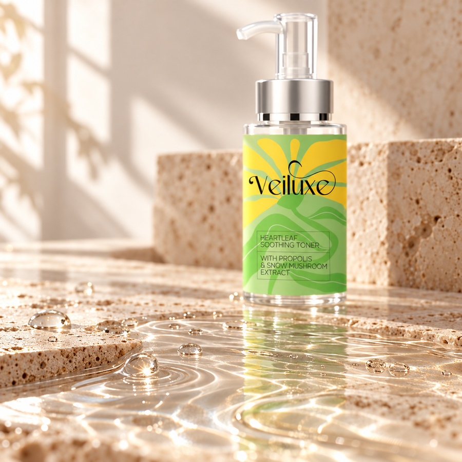 Veiluxe Heartleaf Soothing Toner, texture close-up