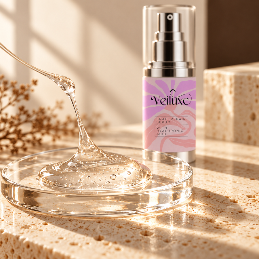 Veiluxe Snail Repair Serum, texture close-up